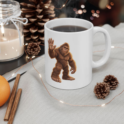 Friendly Sasquatch High Five Mug