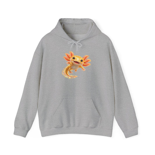 Golden Axolotl with Peach Gills Pullover Hoodie