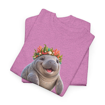 Cheerful Coral Crown Manatee T-Shirt