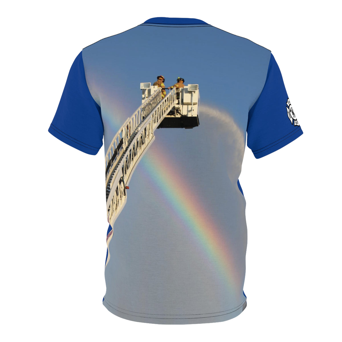 Fire Truck Rainbow T-Shirt | Fire Service Graphic Tee