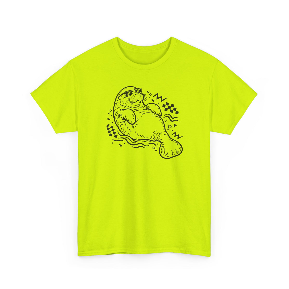 Retro floating manatee mascot T-Shirt