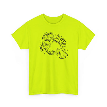 Retro floating manatee mascot T-Shirt