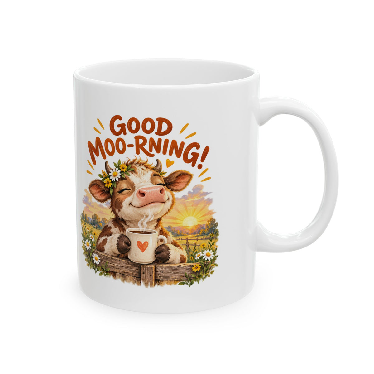 Good Moo-rning – Ceramic Mug, 11 oz | 030