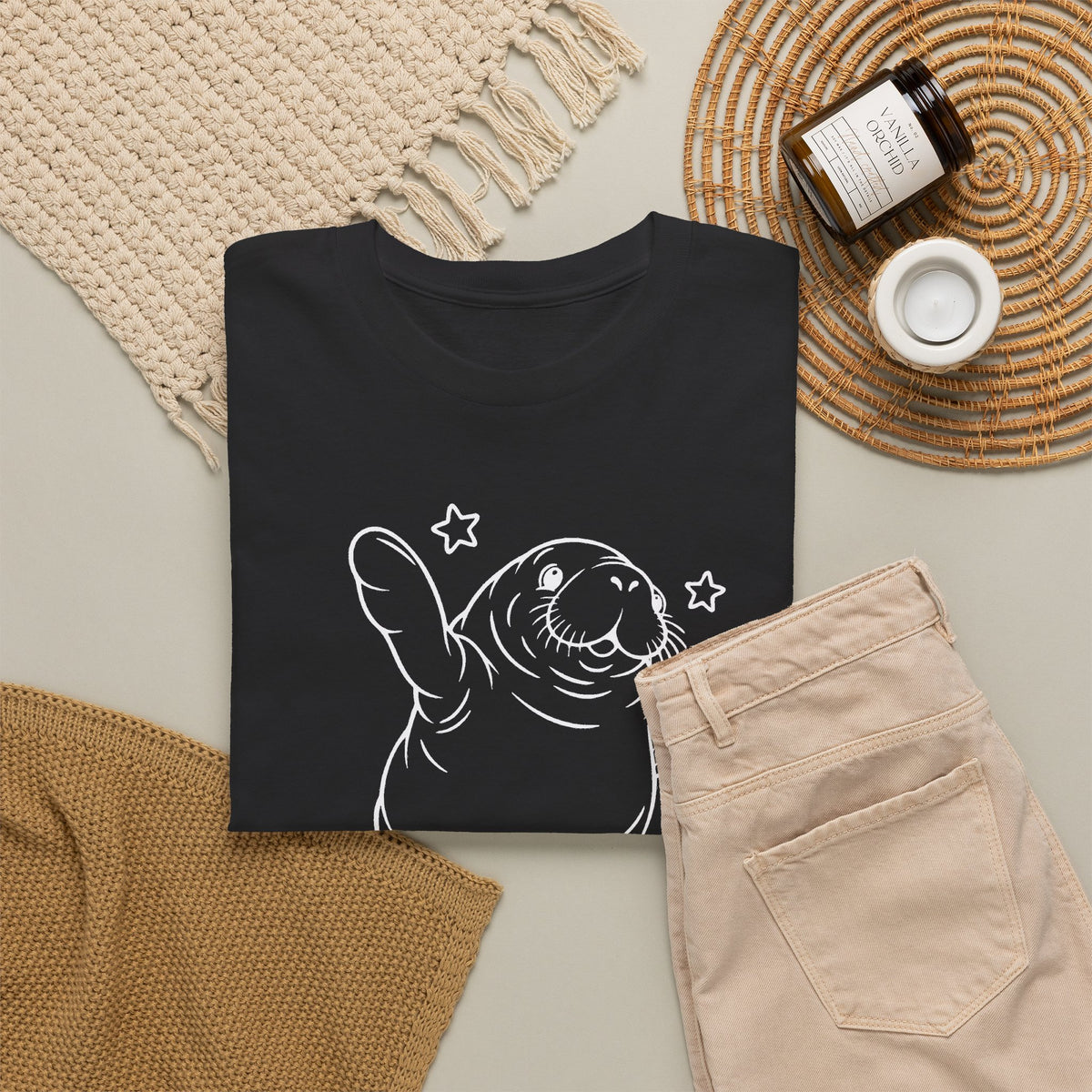 Chubby Mermaid Sea Cow Stretch Manatee T-Shirt