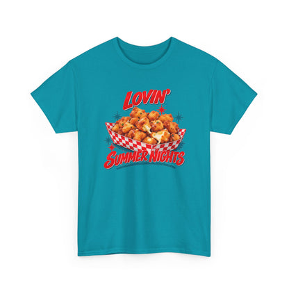 Lovin’ Cheese Curds & Summer Nights – Gildan 5000 T-Shirt | 002a-v2