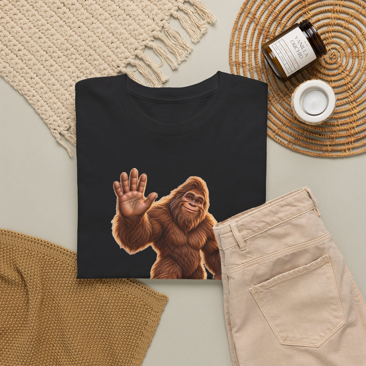Friendly Sasquatch High Five T-Shirt