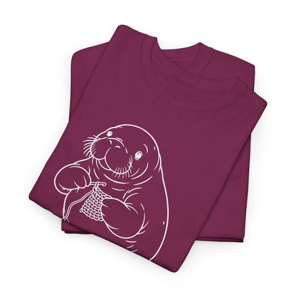 Chubby Mermaid Coastal Crochet Manatee T-Shirt