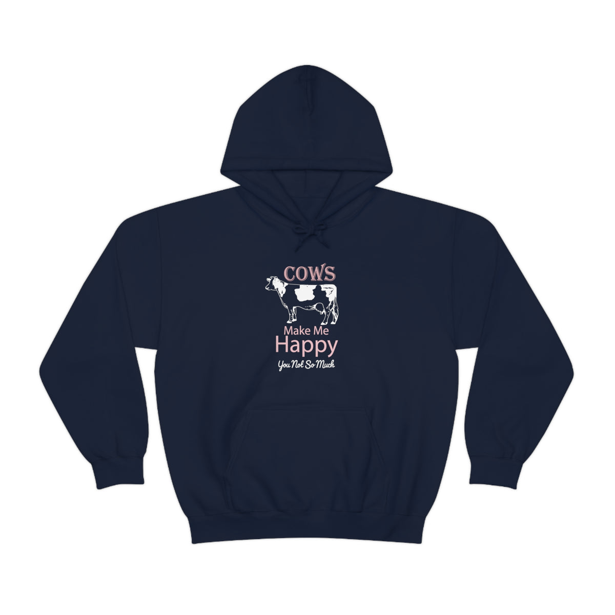Cow Happy - Heavy Hooded Sweatshirt