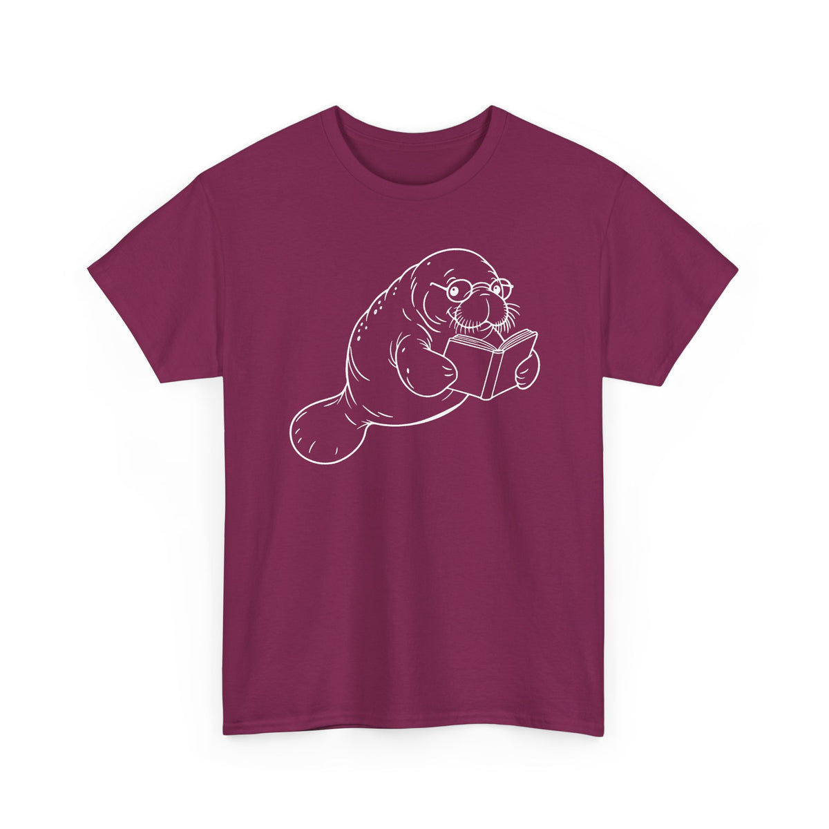 Chubby Mermaid Bookworm Buoyancy Manatee T-Shirt