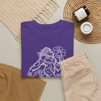 Swaying Sasquatch with a Flower T-Shirt