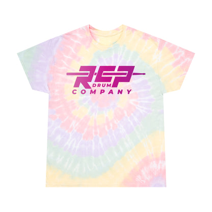 RCP Drum Company Tie-Dye T-Shirt | Pink Logo