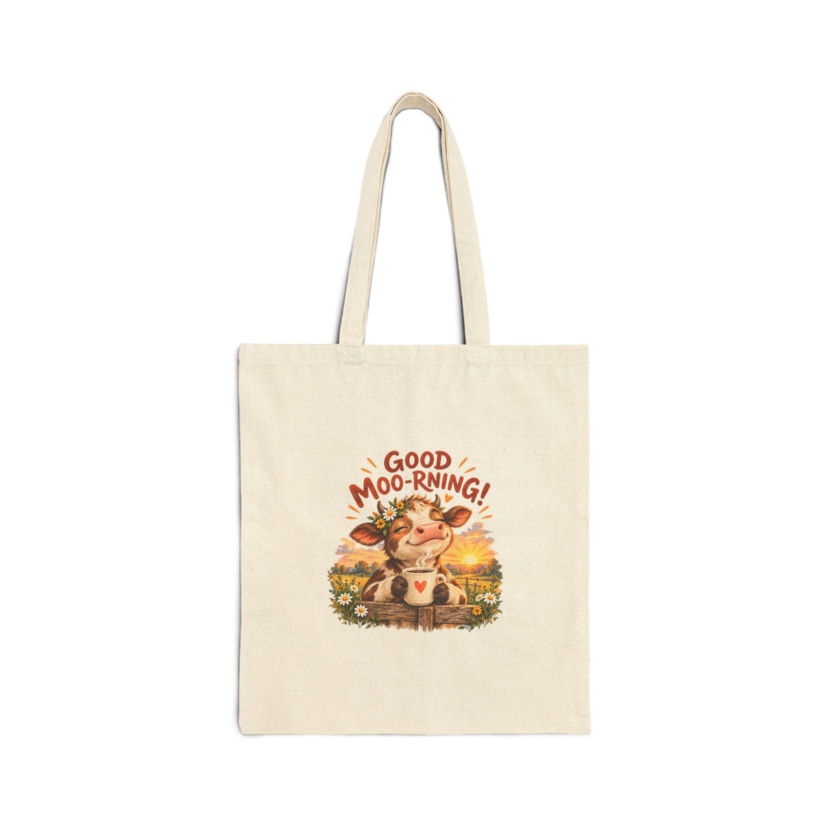 Good Moo-rning – Cotton Canvas Tote Bag | 030