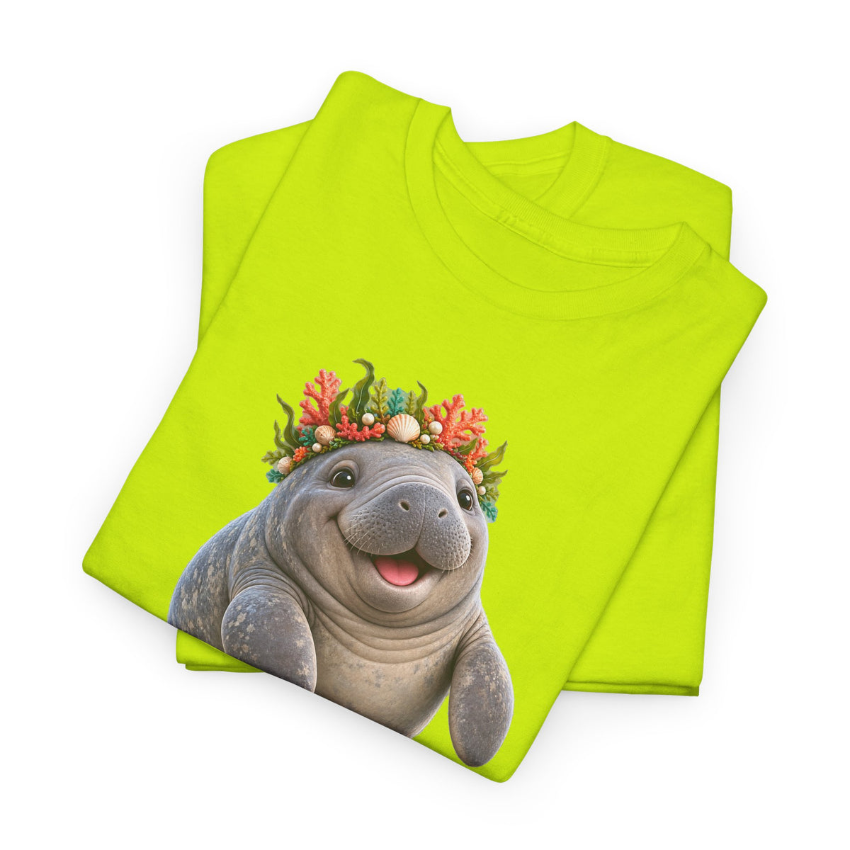 Cheerful Coral Crown Manatee T-Shirt