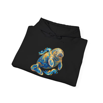Golden Drift Manatee Pullover Hoodie