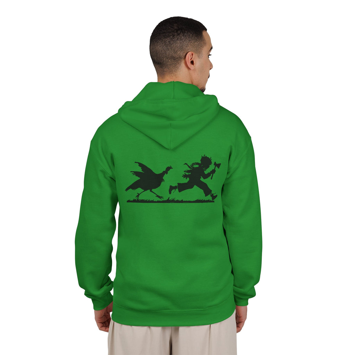 Thanksgiving Revenge Run Zip-Up Hoodie | Funny Turkey Chase