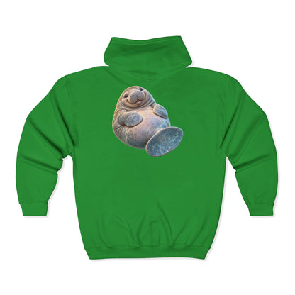 Plump Manatee Paddle Float Zip-Up Hoodie