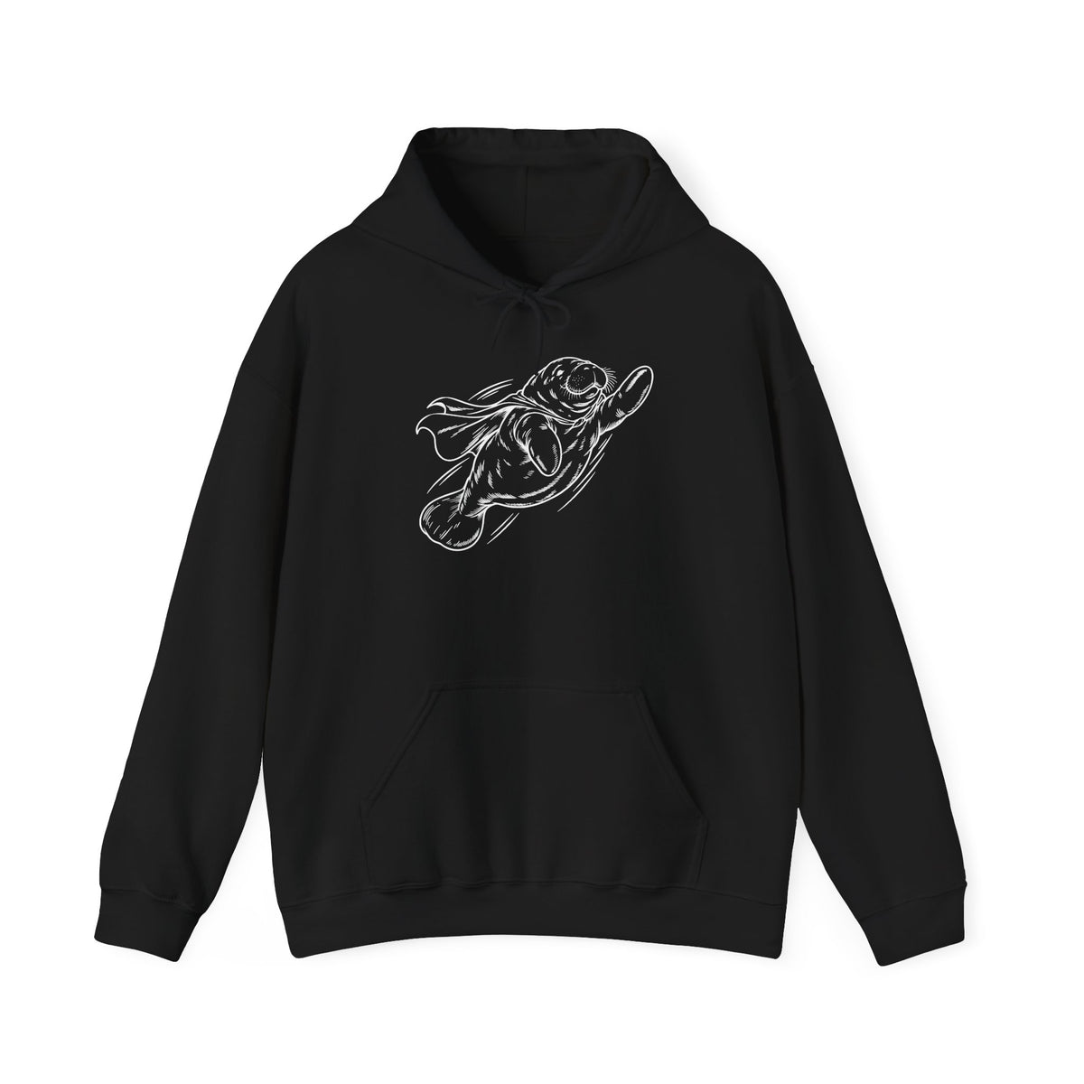 Chubby Manatee Takes Flight Pullover Hoodie