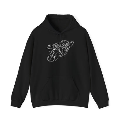 Chubby Manatee Takes Flight Pullover Hoodie