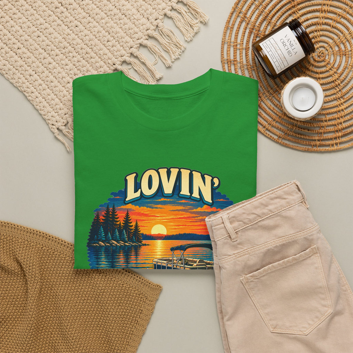 Lovin’ Summer Nights Pontoon – Gildan 5000 T-Shirt | 004a-v2