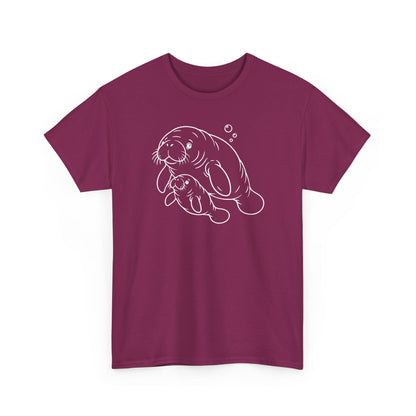 Chubby Mermaid Little Lagoon Family Manatee T-Shirt