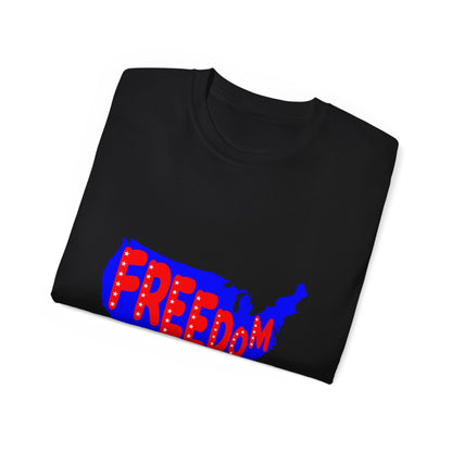 Freedom USA Map T-Shirt | Patriotic Graphic Tee