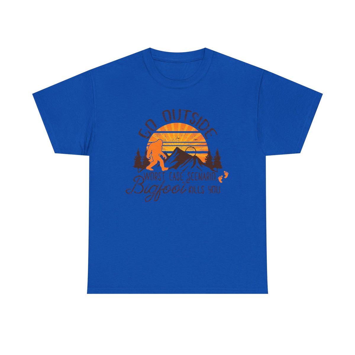 Go Outside Bigfoot T-Shirt | Funny Outdoor & Camping Tee