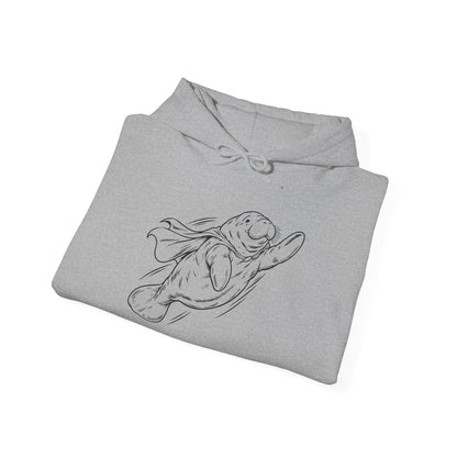 Chubby Manatee Takes Flight Pullover Hoodie