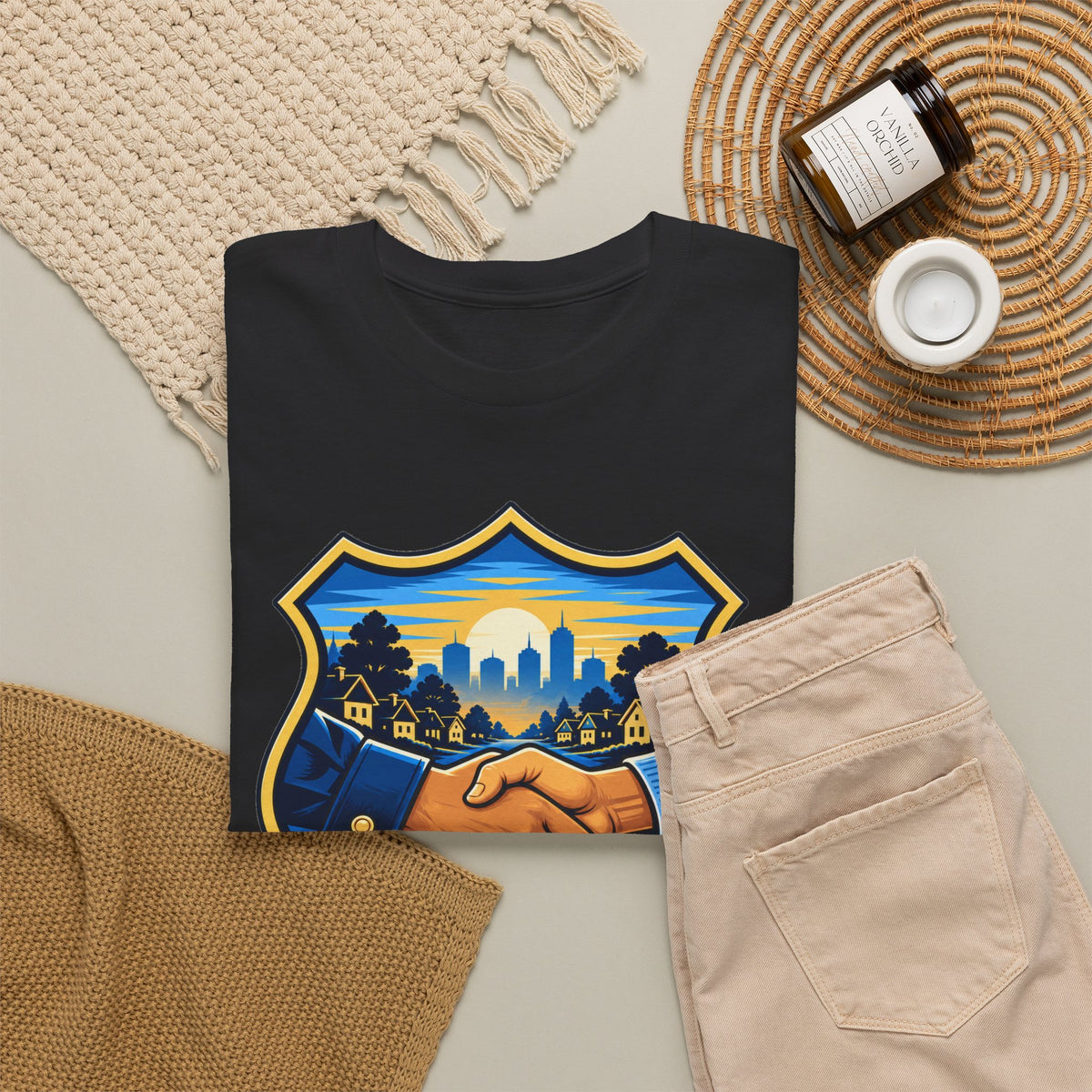 109 Neighborhood Peacekeeper — Color — Gildan 5000 T-Shirt