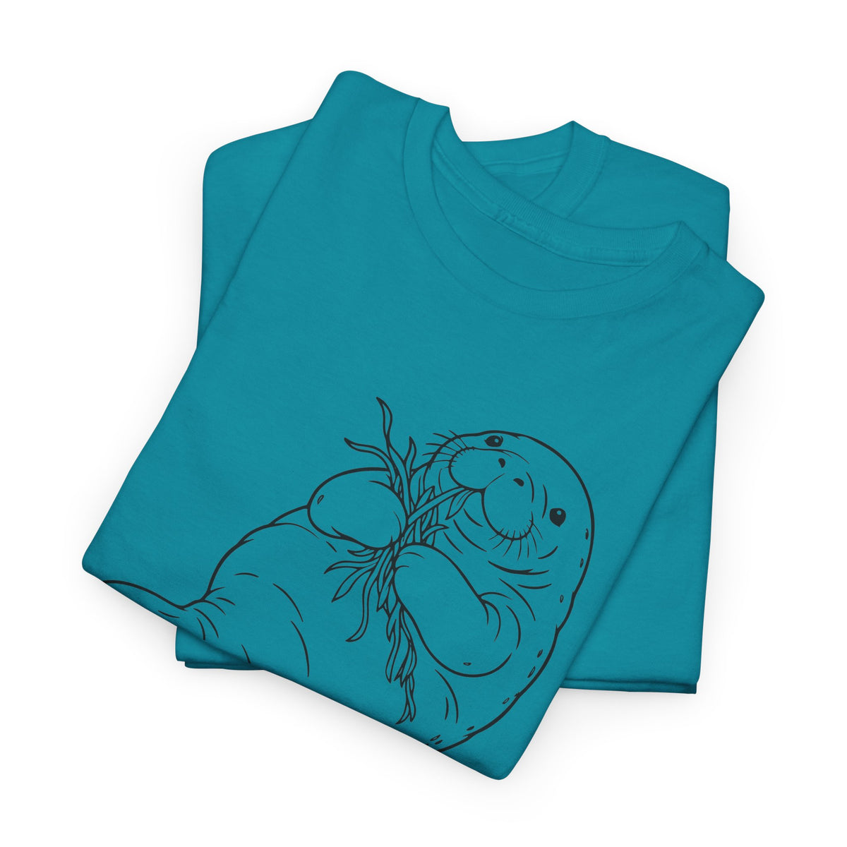 Chubby Mermaid Seagrass Snacker Manatee T-Shirt