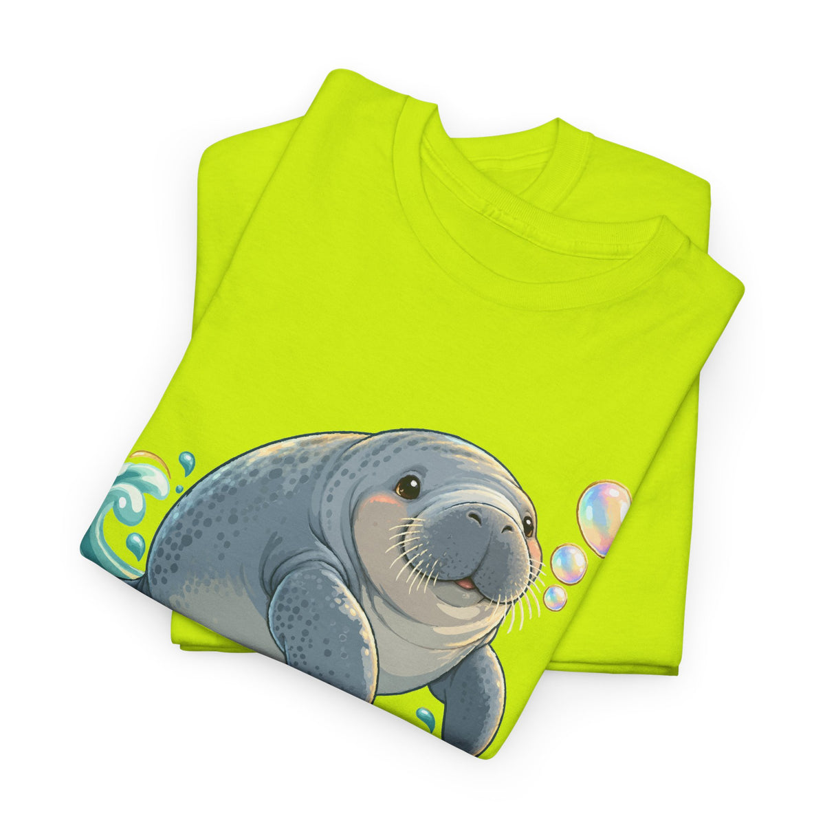 Chubby Mermaid Bubble Wishes Manatee T-Shirt
