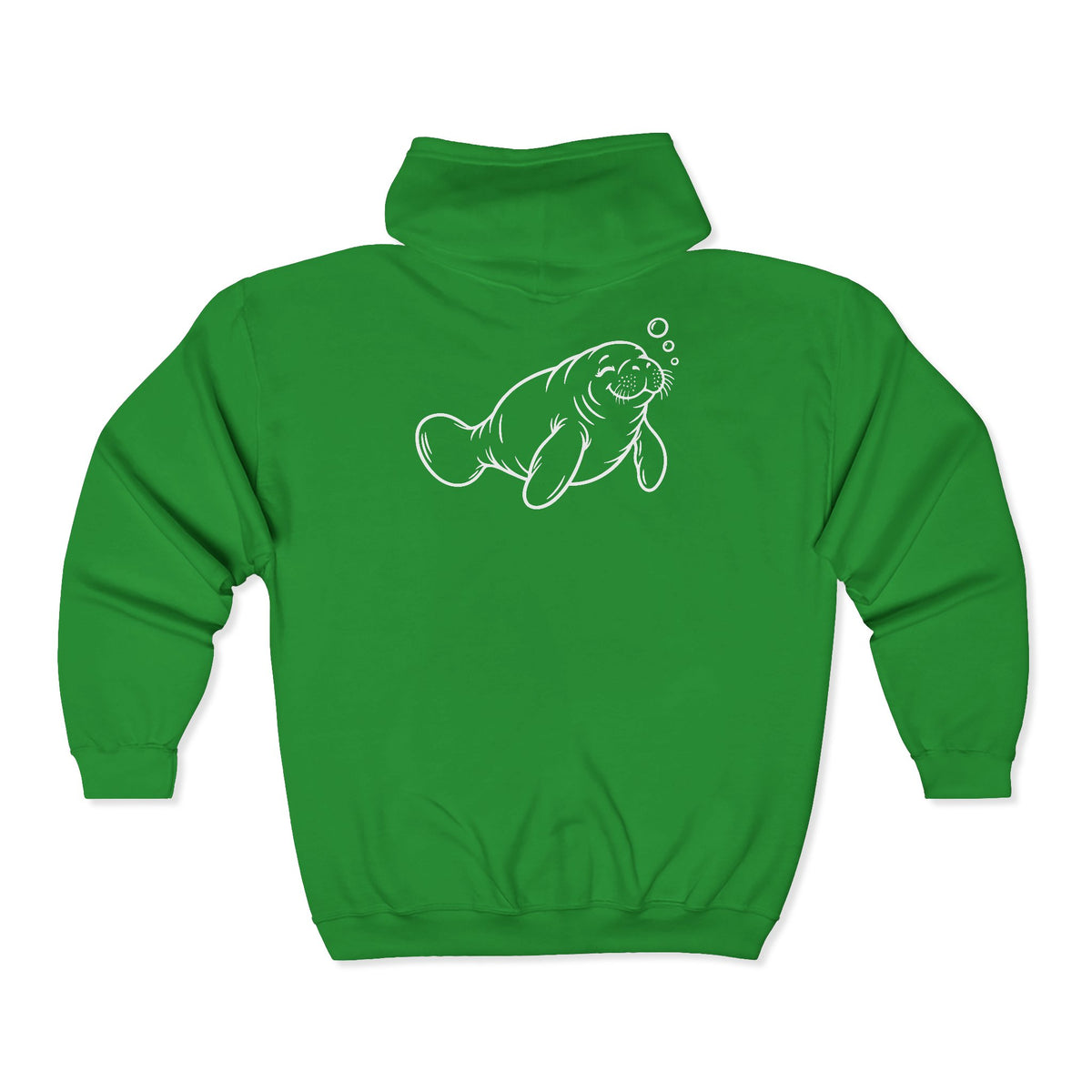 Slow Float Manatee Zip-Up Hoodie