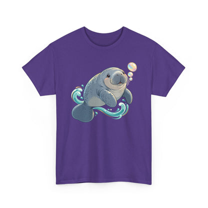 Chubby Mermaid Bubble Wishes Manatee T-Shirt