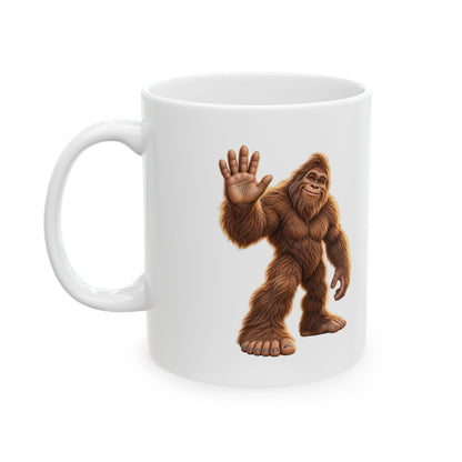 Friendly Sasquatch High Five Mug