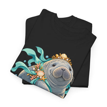 Chubby Mermaid Royalty Manatee T-Shirt