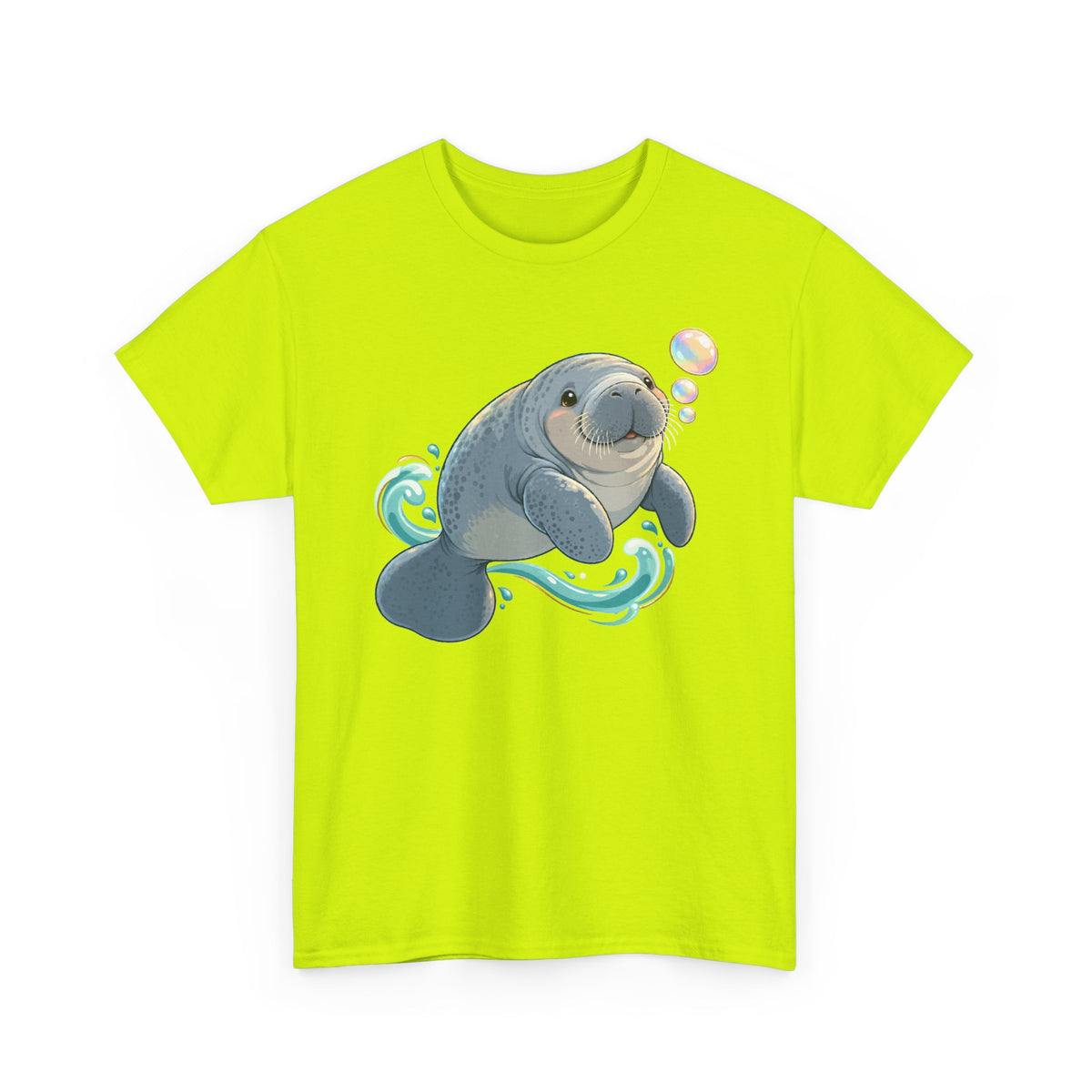Chubby Mermaid Bubble Wishes Manatee T-Shirt