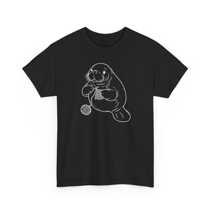 Chubby Mermaid Coastal Crochet Manatee T-Shirt