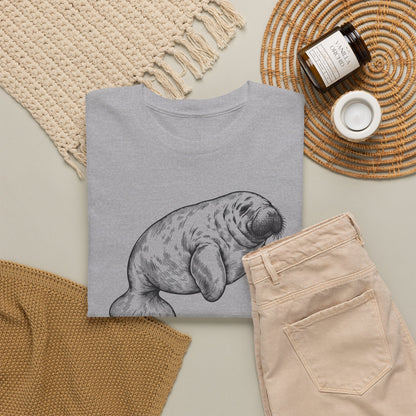 Slow Water Manatee Engraving T-Shirt