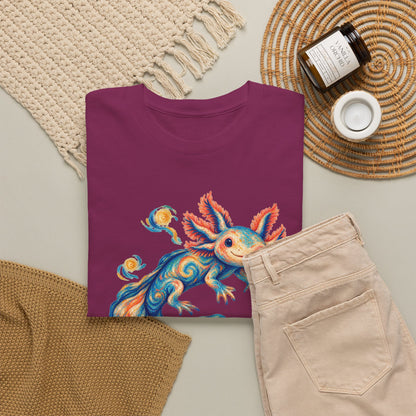 Starwater Axolotl in Turquoise and Coral T-Shirt