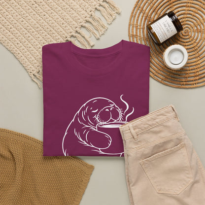 Chubby Mermaid Coffee Coast Manatee T-Shirt