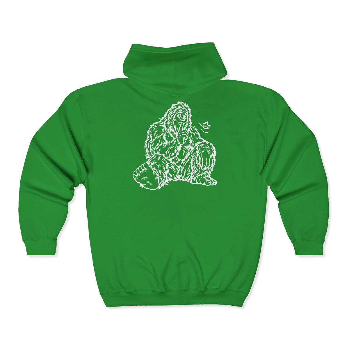 Shh, Friendly Bigfoot in the Forest Zip-Up Hoodie