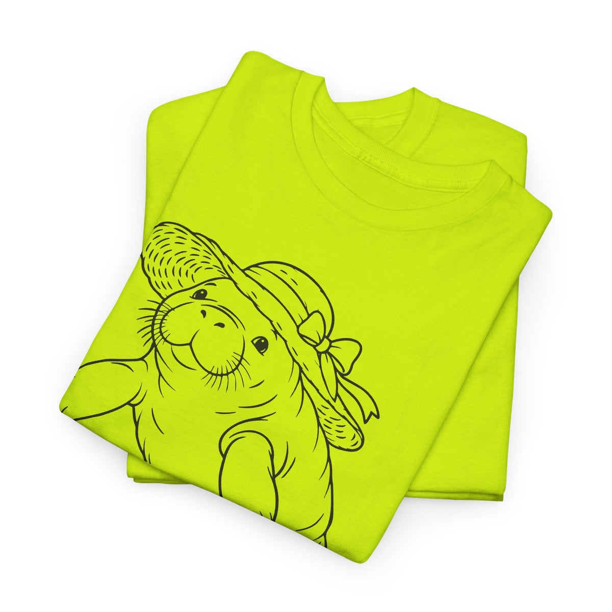 Chubby Mermaid Sunhat Sea Cow Manatee T-Shirt