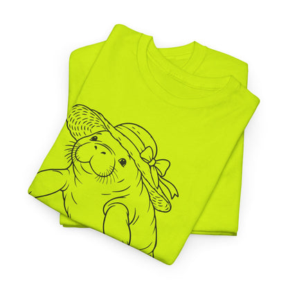 Chubby Mermaid Sunhat Sea Cow Manatee T-Shirt