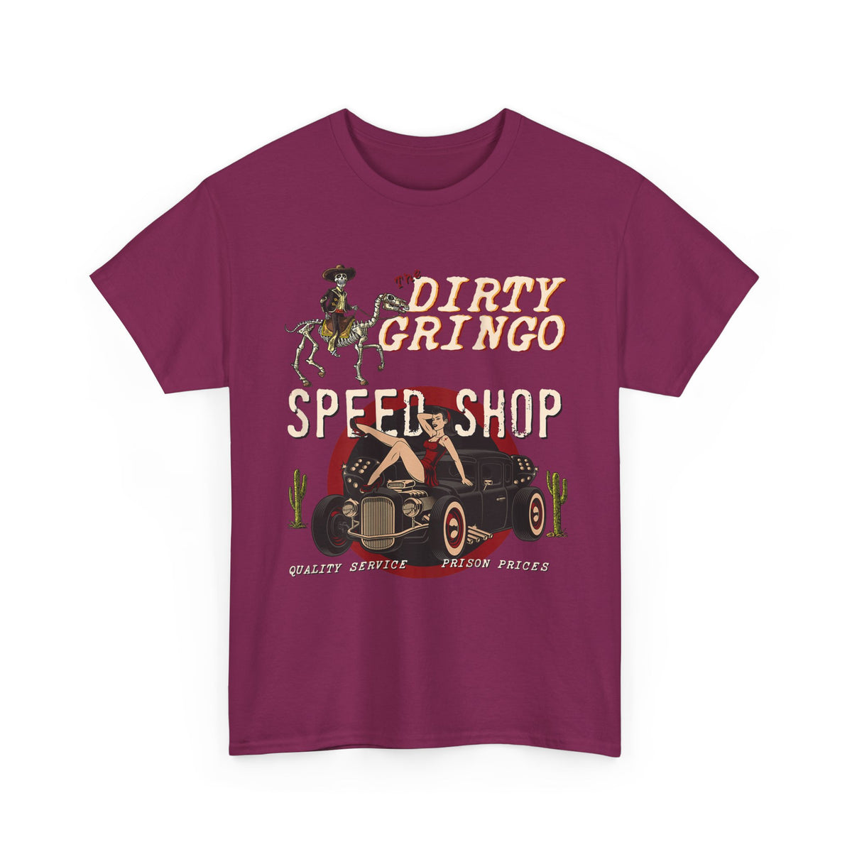 Dirty Gringo Speed Shop T-Shirt | Retro Hot Rod Garage Tee