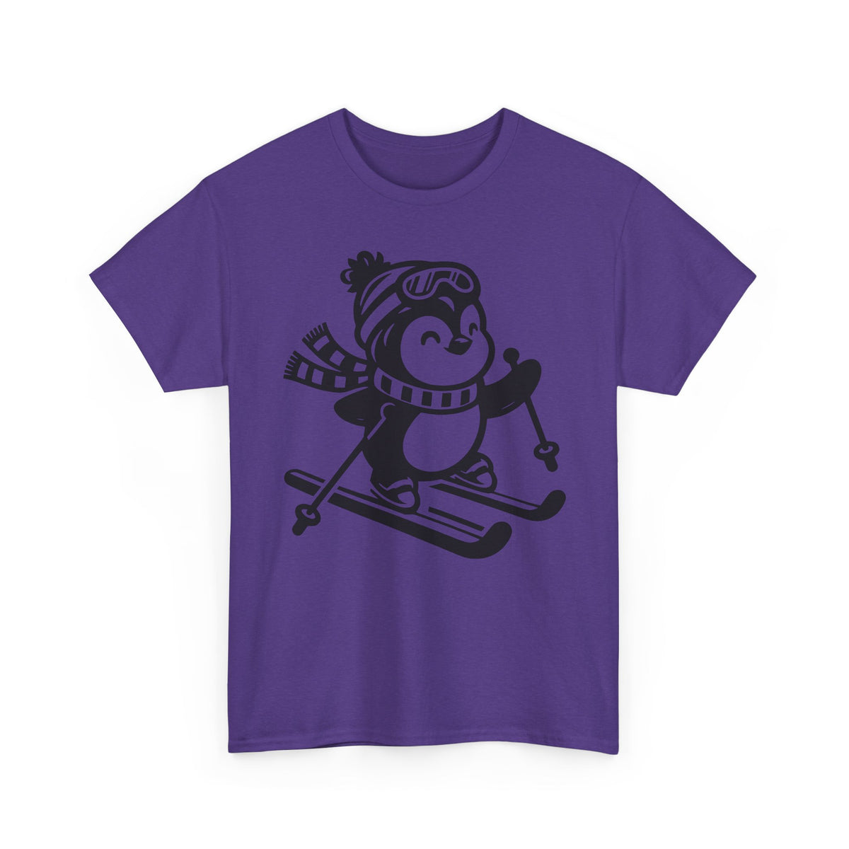 Skiing Penguin T-Shirt | Cute Winter & Ski Graphic Tee