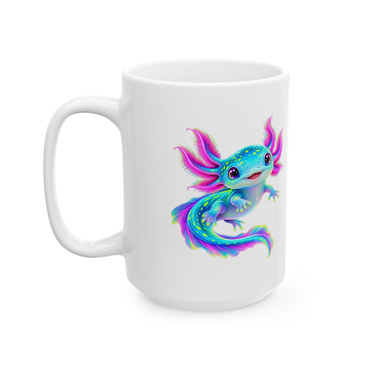 Electric Axolotl in Motion Mug