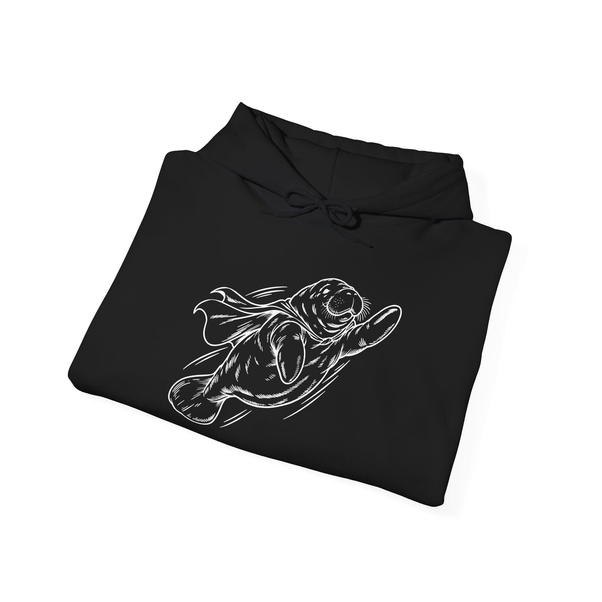 Chubby Manatee Takes Flight Pullover Hoodie