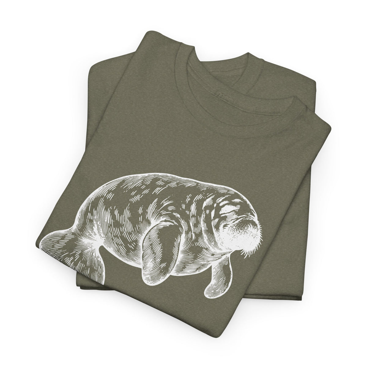 Slow Water Manatee Engraving T-Shirt