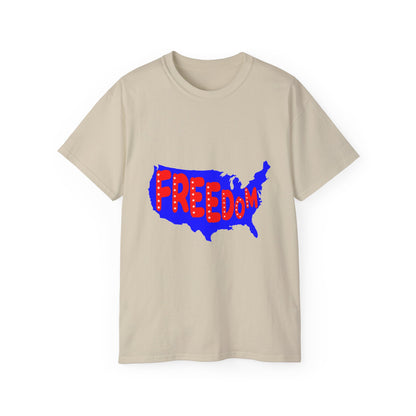Freedom USA Map T-Shirt | Patriotic Graphic Tee