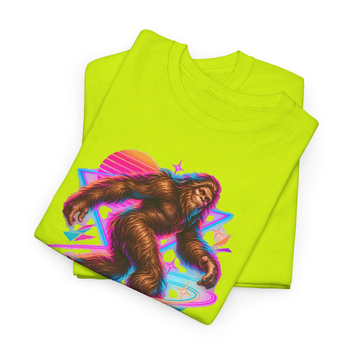 Neon Bigfoot on Roller Skates T-Shirt
