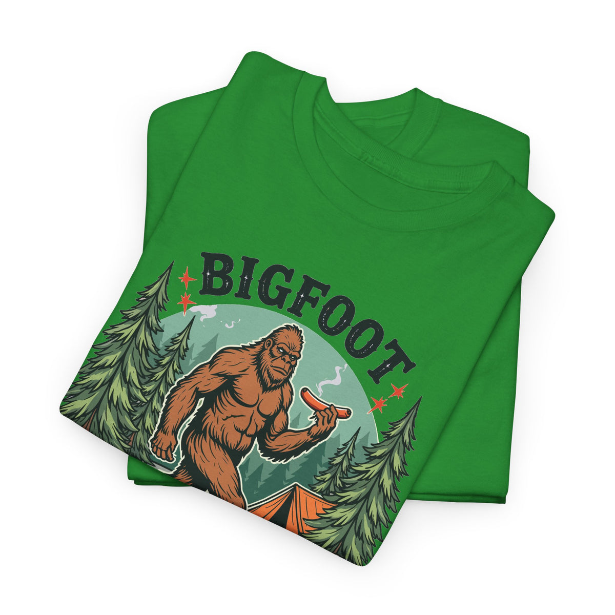 Bigfoot Grabbed My Wiener - Camping T-Shirt | Unisex Graphic Tee